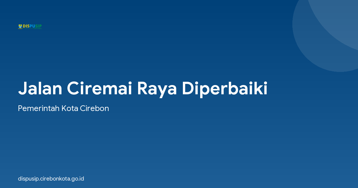 Jalan Ciremai Raya Diperbaiki
