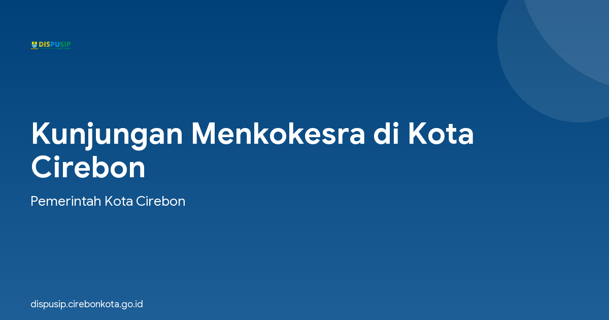 Kunjungan Menkokesra di Kota Cirebon