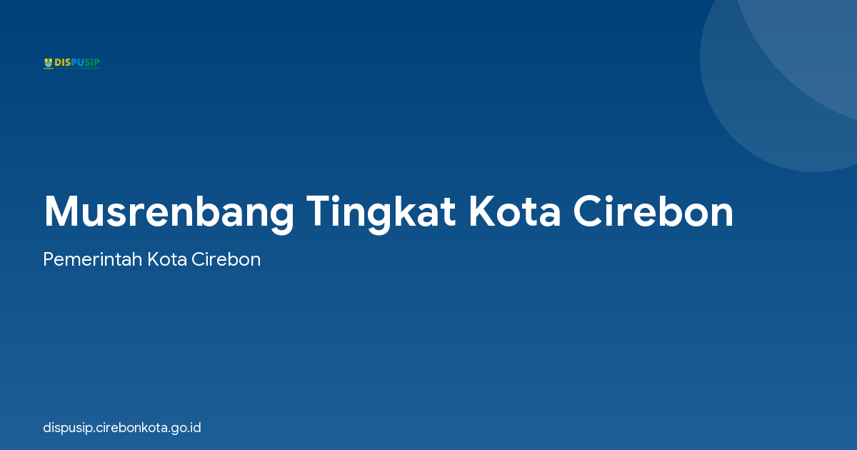 Musrenbang Tingkat Kota Cirebon