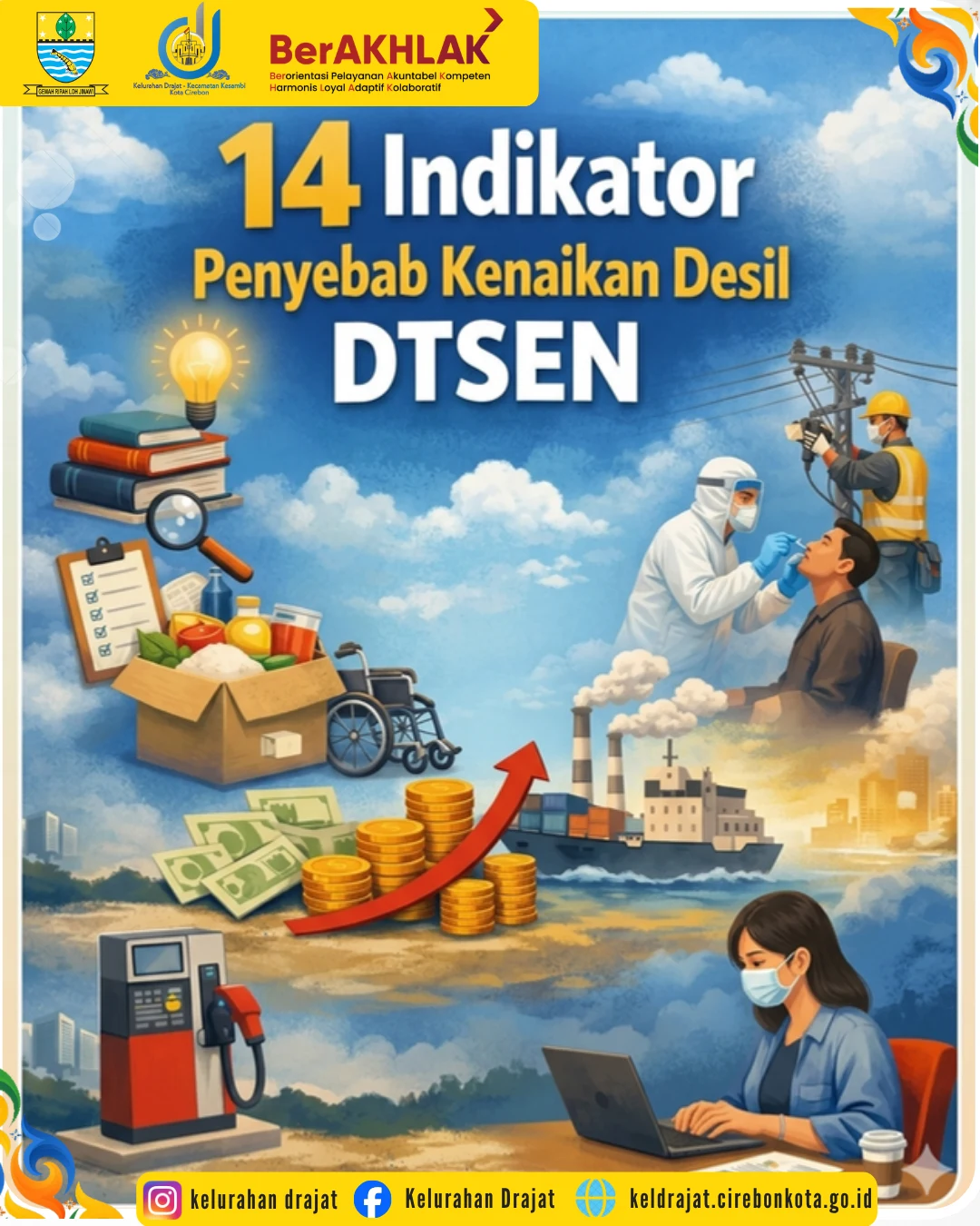 Daniar Rinaldy, S.STP, Lurah Drajat Beserta Jajarannya, menginformasikan Perihal Pemutakhiran dan Penggunaan Data Terpadu Sasaran Ekonomi Nasional (DTSEN)