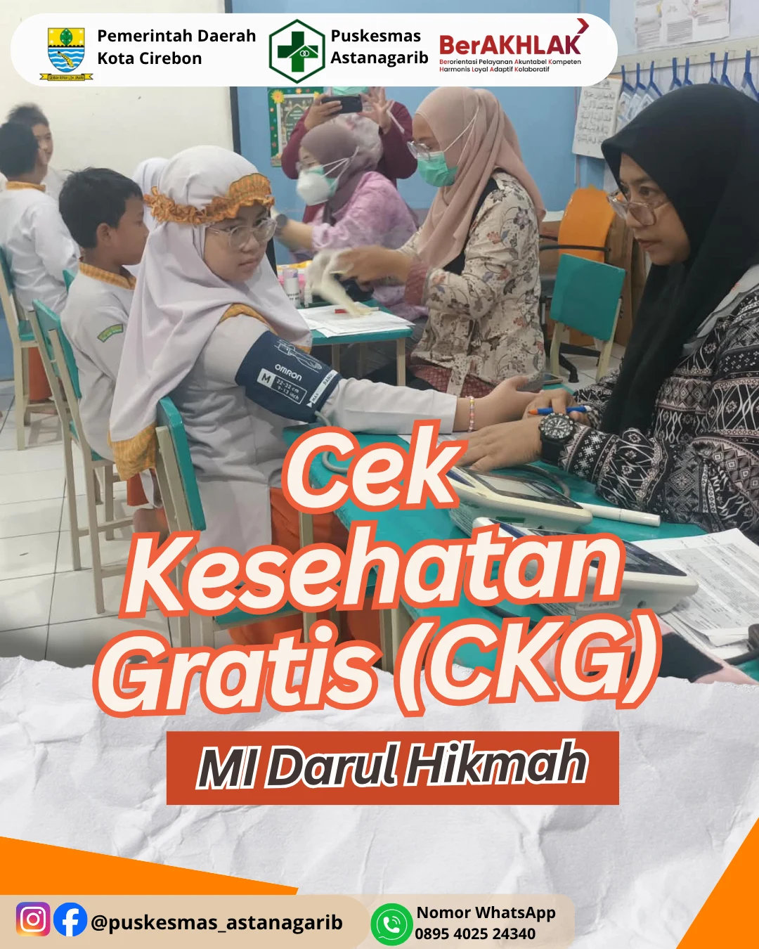 Cek Kesehatan Gratis (CKG) Anak Sekolah di MI Darul Hikmah