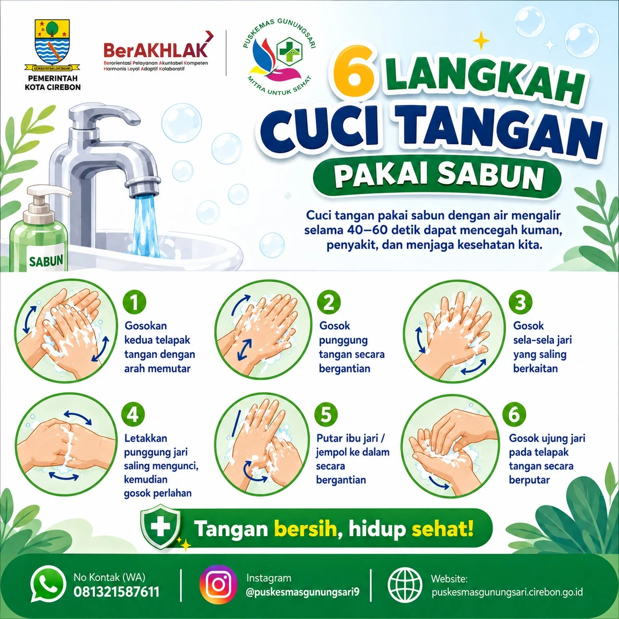 HAYO BUDAYAKAN KEBIASAAN CUCI TANGAN MENGGUNAKAN SABUN