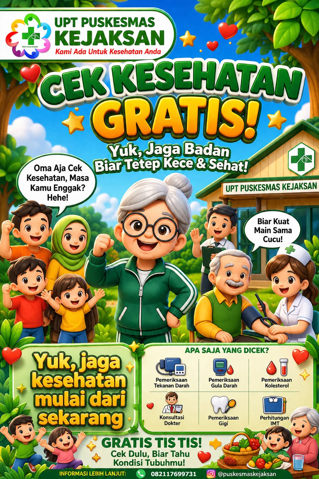 Ayo manfaatkan layanan Cek Kesehatan Gratis!